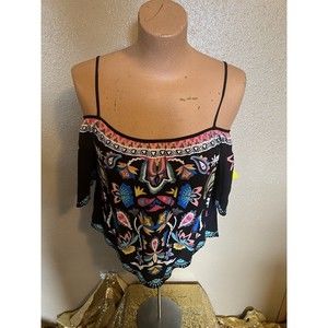 Flying Tomato Blouse Top Woman Floral Multicolor Off Shoulder Top Size Small